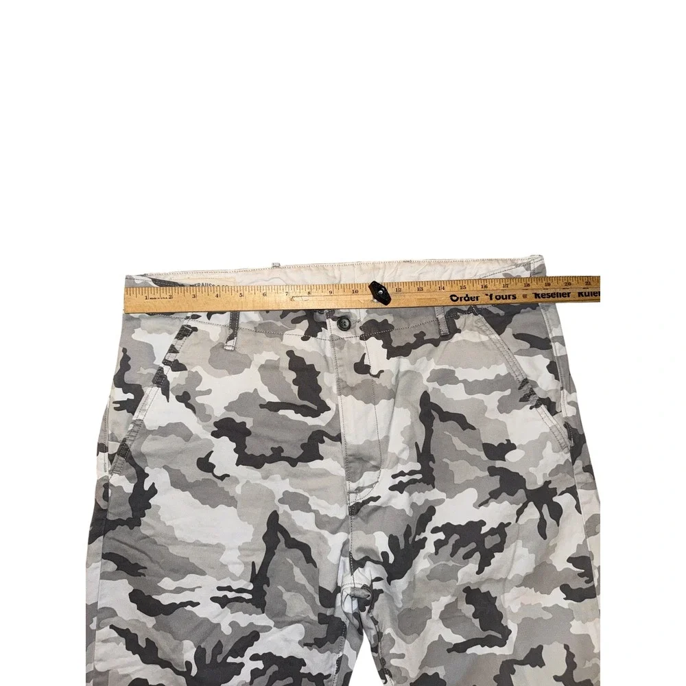 Levi Strauss Camo Pants‎ Mens W38 L32 Grey White Black Straight Leg Twill